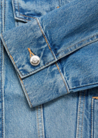 Veste en jean délavé unisexe décontractée coupe classique 100 % coton