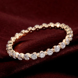 Anillo de Boda de Oro de 14K Personalizado de Lujo, Diseño Minimalista, Certificado IGI, Anillo de Compromiso con Diamante Cultivado en Laboratorio, Joyería Fina para Parejas - Product Image 1