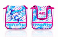 ASL GOLF Housse de tête de club de golf en PU, imperméable, légère, durable, portable, entièrement brodée, personnalisable, motif imprimé intégral, haute élasticité
