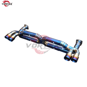 Système d'échappement Catback en titane de grade 5 Vortex, poli miroir, avec soupapes, pour Porsche 911 Carrera 991.2 Turbo S 2016-2024 - Product Image 3