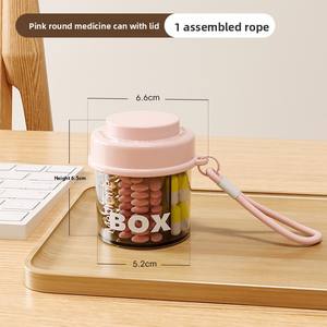 Wholesale Portable 4-Compartment PP Sustainable Multifunction Pill Vitamin Medicine <b>Storage</b> Carry Case <b>Small</b> Decorative Sealed - Product Image 3