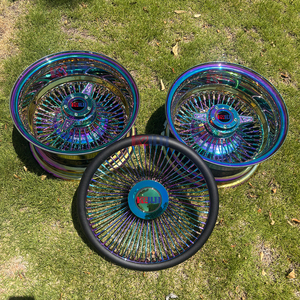 13x7 <b>Wheels</b> Rainbow Colors <b>Spoke</b> <b>Wheels</b> Laser Wire <b>Wheel</b> <b>Spoke</b> Wire <b>Wheel</b> - Product Image 6