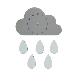 นอร์ดิกบ้านเมฆ<span class=keywords><strong>สายรุ้ง</strong></span>ฝนตกนาฬิกาการ์ตูนเด็กเงียบนาฬิกาแขวน - Product Image 5