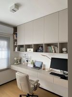 JINGSHUN Bureau moderne pour la maison, bibliothèque murale, étagères flottantes à 6 niveaux, bois écologique, rangement, meubles sur mesure, CAO gratuit