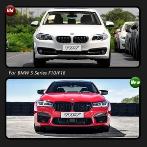 Kit de Carrocería Completo, Parachoques Delantero y Trasero para BMW Serie 5 F10 F18, Kit de Carrocería 2011-2017, Actualización M5 G30 con Rejilla y Capó - Product Image 6