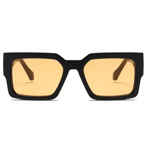 4330 grueso de moda Vintage Plaza 2023 gafas de sol de hombre amarillo Retro conducción gafas de sol hombre diseñador de la marca Lunette Soleil Homme