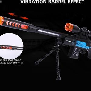 Fucile Giocattolo per Bambini in Plastica con Vibrazione Simulata, Luci Lampeggianti Elettriche e Suoni, <span class=keywords><strong>Fucili</strong></span> da <span class=keywords><strong>Cecchino</strong></span> in Vendita - Product Image 3