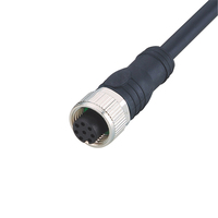 Connecteurs de panneau X-Code pour réseau Ethernet, étanches, circulaires, 8 broches, montage sur panneau, connecteur femelle M12
