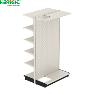 Metal Supermarket Gondola <b>Shelf</b> Pegboard Retail <b>Display</b> Rack Perforated Store Shelving <b>Unit</b> for Grocery Store - Product Image 1