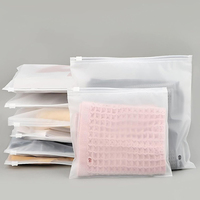 JM1 imprimé personnalisé logo d'entreprise biodégradable T Shirt vêtement emballage sacs givré mat fermeture éclair Pvc fermeture éclair sac en plastique