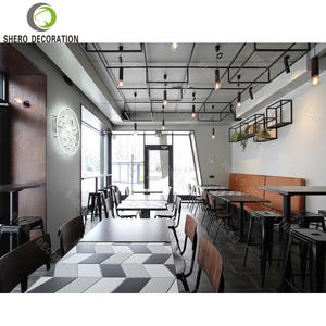 Design d'intérieur moderne pour café, comptoirs de café en contreplaqué de haute qualité, personnalisation du mobilier de café - Product Image 4