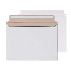 Saco de papel personalizado resistente, envelopes de papel branco de envio personalizado