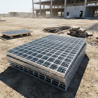 Rejilla de Acero Plana para Piso, Material de Construcción Metálico para Exteriores, Anticorrosión, Q235 ASTM A36, Tamaño Personalizado, para Puentes