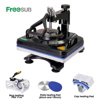 Freesub Machine d'impression par sublimation multifonctionnelle de bonne qualité 5 en 1, presses à chaud pour t-shirts, chapeaux, casquettes, tasses