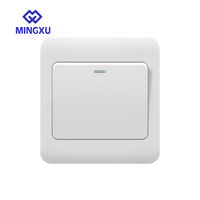 Estándar europeo 110-250V eléctrico 1 Gang 2 Gang 1way 2 Way interruptor de luz serie enchufe de pared con interruptor Precio de fabricante