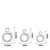 Connecteurs ouverts en acier inoxydable, breloques bulles, attaches pour perles de 10 mm, pour la fabrication de colliers et bracelets, apprêts de bijoux, fermoirs
