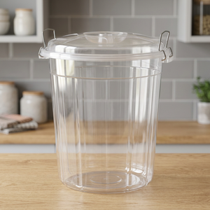 Contenedor Transparente de Almacenamiento de Alimentos de 50L con Cierre, Material PP Ecológico, Multifuncional, para Conservación de Frescura, para Hogar y Hotel - Product Image 3