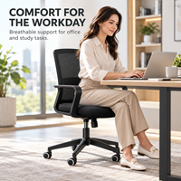 Chaise de bureau ergonomique en maille de haute qualité pour réunions, conférences et travail sur ordinateur