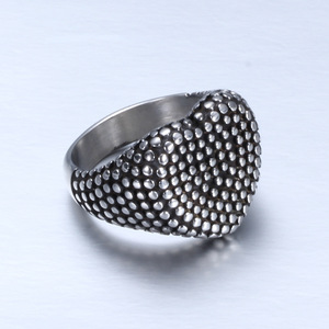 Heart Shaped Dot <b>Ring</b> 17MM <b>Titanium</b> Steel Unisex Fashion Jewelry Gift Micro Pave Design - Product Image 2