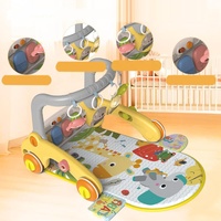 7 en 1 bébé tapis de jeu de gymnastique et chariot marcheur jouet tout-petits ventre temps Piano centre d'activité multi-fonctionnel équilibre cheval à bascule