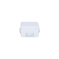 Boîtier de jonction étanche IP65 80x80x50mm en ABS, pré-percé 4 trous, avec bouchons en caoutchouc, pour extérieur, résistant aux UV