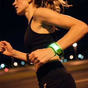 Wholesale Promotional Gift Custom Logo USB Rechargeable High Visibility Adjustable <strong>Flashing</strong> LED Slap Bracelet for Outdoor Sports - Product Image 3