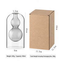 Bouteille d'aromathérapie en verre vide transparente non inflammable, ornement de décoration intérieure, style Ins avec bande de rotin