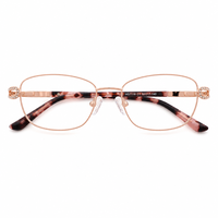 Monture de lunettes en métal, 4 couleurs disponibles, charnière en cristal, lunettes optiques 52-17-140, vente en gros