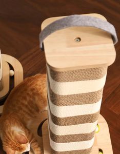 Service OEM ODM personnalisé : Griffoir minimaliste modulaire pour <span class=keywords><strong>chat</strong></span> avec pilier interchangeable et base antidérapante pour activité intérieure du <span class=keywords><strong>chat</strong></span> - Product Image 2