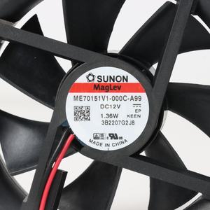 Ventilateur axial de refroidissement SUNON ME70151V1-000C-A99 électrique 70x70x15mm 12VDC 113mA 1.36W 3300RPM 27.0CFM à roulement à billes pour armoire et onduleur - Product Image 6