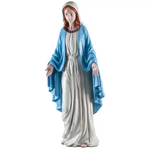 Fabrik Großhandel katholische religiöse Statuen Harz Poyresin Handwerk Jungfrau Mary Statue klein