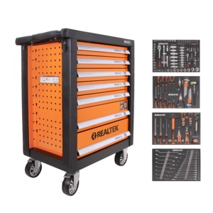 Realtek nóng bán OEM thép & nhựa 7 vẽ công cụ xe đẩy xe 174pcs cơ khí kết hợp dụng cụ cầm tay - Product Image 2