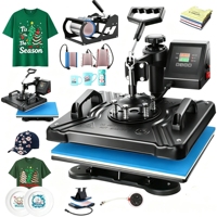 Mesin Press Panas Combo 8-in-1 29x38cm Digital Sublimasi untuk Pencetakan Kaos, Mug, Topi, dan Plat
