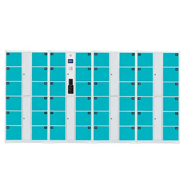 Smart metal storage electronic luggage locker supermarket luggage storage safe cabinet steel wardrobe lockers