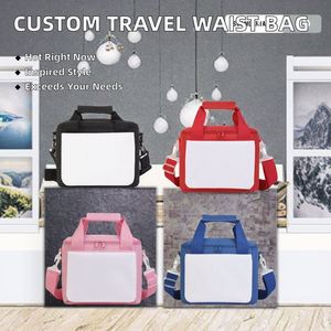 Subbank Wholesale Custom Heat Transfer Printing Blank Canvas Square Fashion Waist <b>Bag</b> Travel Fanny Pack - Product Image 2