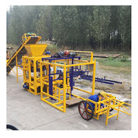 Machine à fabriquer des briques HF de haute qualité QTJ4-26D, machine à blocs manuelle, ligne de production de briques creuses, pavés, petite industrie de construction