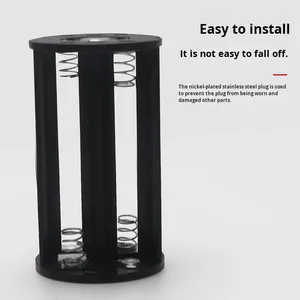 Portabatterie cilindrico in plastica nera per 3 batterie <span class=keywords><strong>AA</strong></span> <span class=keywords><strong>e</strong></span> <span class=keywords><strong>AAA</strong></span>, universale, marca cinese, altro modello non specificato - Product Image 4