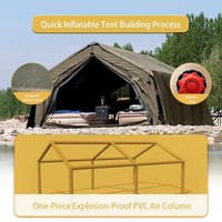 Grande Tente de Camping Gonflable pour 3 Personnes, auvent Extérieur à 1 Pièce, en Tissu Oxford, pour Famille