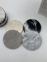 Sous-verre en marbre naturel de style classique, couleur naturelle, écologique, diamètre 10 cm, épaisseur 1 cm, emballage personnalisé, maison, hôtel