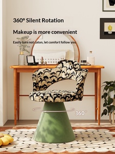 Taburete de tocador <span class=keywords><strong>con</strong></span> <span class=keywords><strong>respaldo</strong></span> estilo chino, silla de maquillaje para dormitorio de niñas, silla de pétalos de lujo ligero de alta gama, muebles para el hogar - Product Image 4