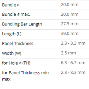 Clip per Fascicolazione, <span class=keywords><strong>L</strong></span>=27,5mm, Grigio, 1000pz. Art.-No. 102-69080 |   ATSBCOWSFT6.5-PA46-GY | - Product Image 5