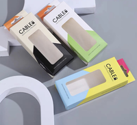 Accessoires mobiles personnalisés, boîte d'emballage avec câble de données de charge rapide USB, boîte d'emballage en carton, boîte d'emballage en papier pour chargeur