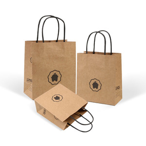 Sacchetti di Carta Personalizzati, Borse Regalo Ecologiche in Carta Kraft, Sacchetti da <span class=keywords><strong>Asporto</strong></span>, Borse per la Spesa Marroni - Product Image 3