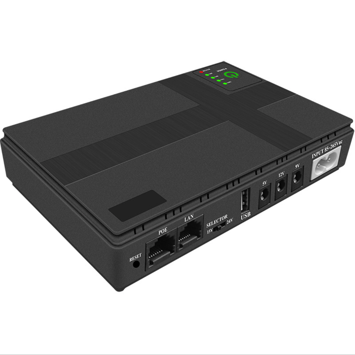 DC Mini UPS uninterruptible power supply router Multi port POE optical ...