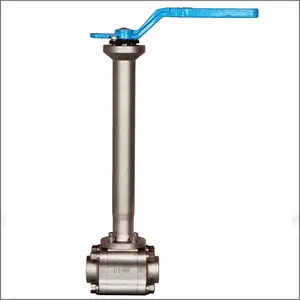 Pneumatic Diaphragm Ultra Low Temperature Cryogenic Ball Valve - 256 Degree For Liquid Nitrogen Gas