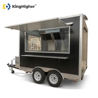 Remorque alimentaire commerciale entièrement équipée, sur mesure, carrée et fermée, avec cuisine complète pour la restauration, le café et le barbecue