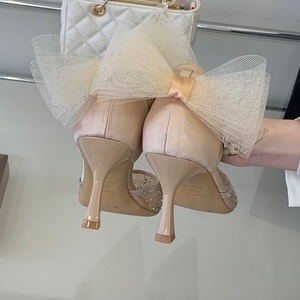 Nouvelles sandales élégantes pour femmes 2026 à talons aiguilles ornées de strass, avec détails <span class=keywords><strong>en</strong></span> maille <span class=keywords><strong>et</strong></span> nœud, idéales pour mariages <span class=keywords><strong>et</strong></span> soirées - Product Image 5