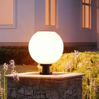Lampe solaire de cour à capot, étanche IP65, décorative extérieure, type lune, avec LED, pour villas, murs, portails et piliers