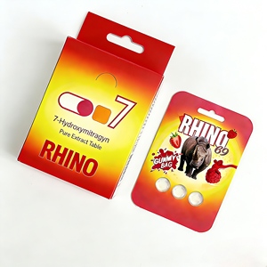 男性用増強剤ブリスターパック包装 3Dライノブリスターカード カプセル用パッケージ ライノピルパック - Product Image 2