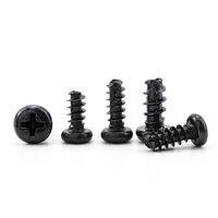 Vis autotaraudeuses en acier inoxydable 304 zingué noir à tête cylindrique PT, à embase fraisée, à embase cruciforme Phillips, M1.7 M2 M2.5 M3